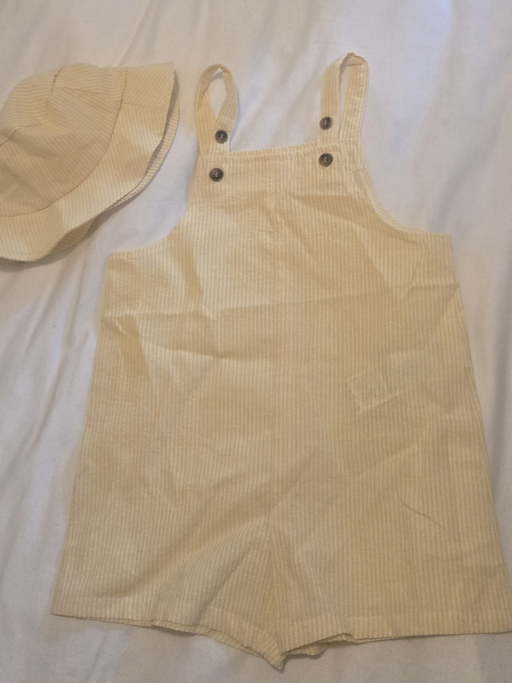 Butter Yellow Baby Overalls